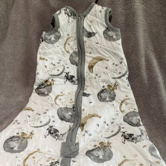 Burts Bees Baby Cow jumped over Moon sleep bag  EUC M 26-30" 16-24 lb - Picture 1 of 3